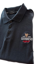 Guinness Dublin Polo Shirt Official Mens XL Black SS Buttons 100 Cotton