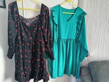 Used ladies  2 pack  multicoloured dresses uk size 24