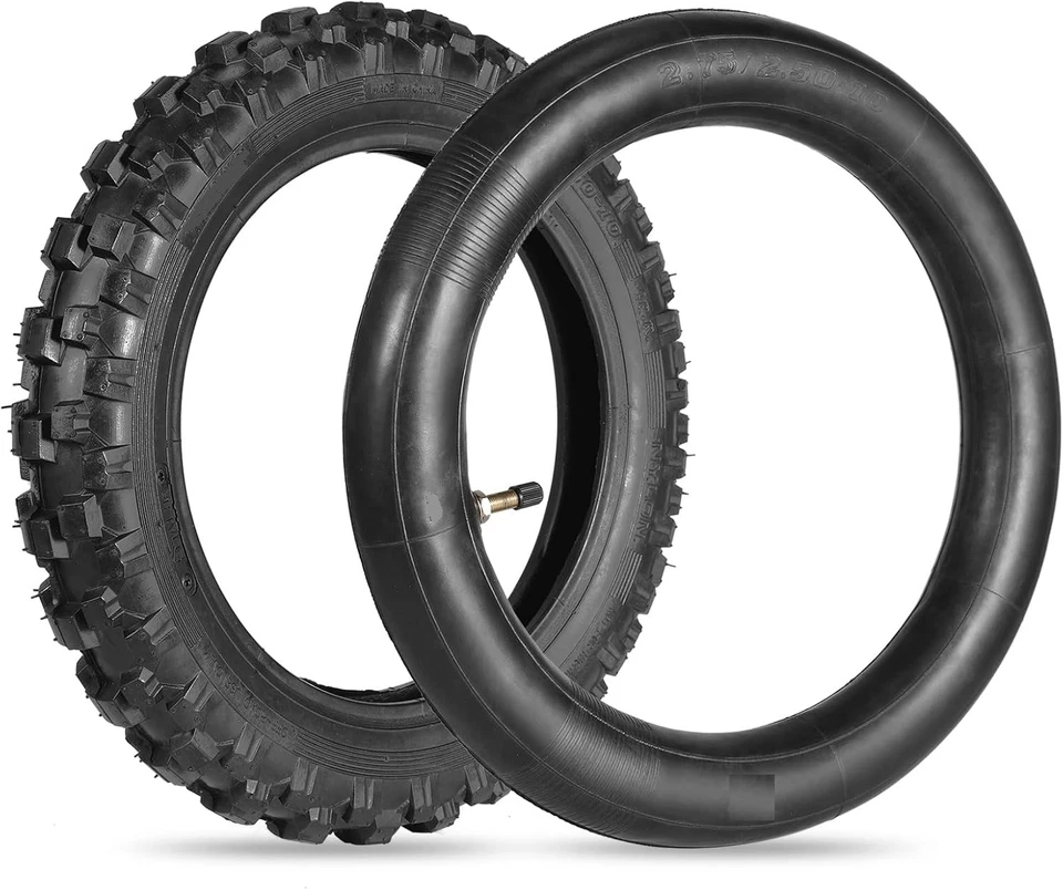 2.50 - 10" Tire & Inner Tube For Honda CRF50F XR50R 2.50x10 2.5-10 Dirt Pit Bike - Bild 1 von 4