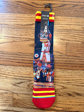 Stance Hakeem Olajuwon Houston Rockets Nba Legends Crew Socks Mens Lxl