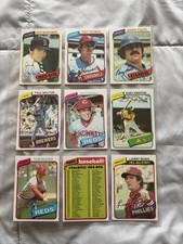1980 Topps Baseball Lot Of 21 Henderson RC, Murray, Yaz