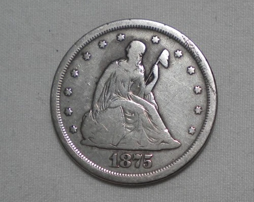 1875-S Twenty 20 Cent Piece/Coin G-VG Seated Liberty
