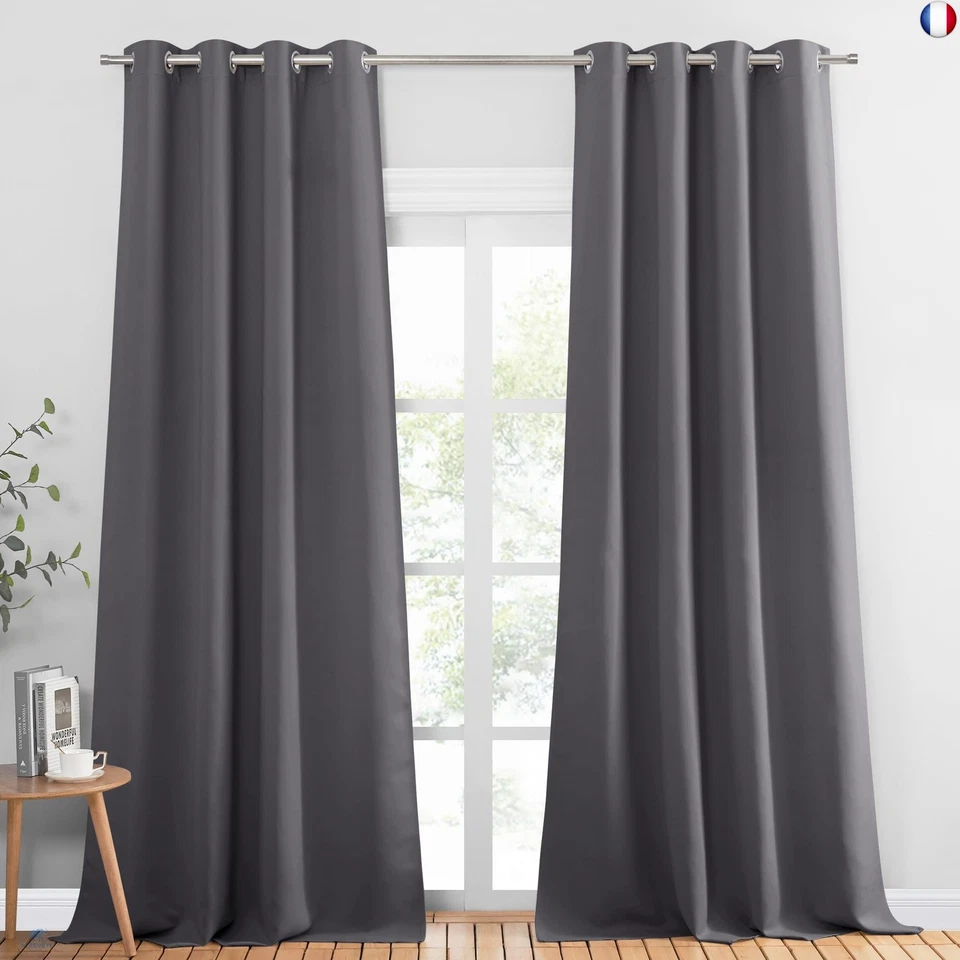 PONY DANCE Rideau Occultant - Lot de 2 Rideau Thermique Isolant Anti Chaleur - Photo 2/4