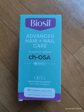 Biosil Advanced Hair + Nail Care 30 Capsules Grow Strengthen & Thicken Hair 2/27