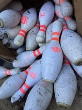 Bowling Pins Case Used (1 Case of 10 used pins) Great Target Practice