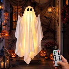 Halloween Decorations Outdoor 5FT Large Hanging Swing Ghost