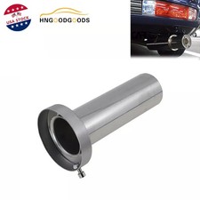 Universal Stainless Steel Round Tip Removable Silencer For 4 Exhaust Muffler Universal Stainless Steel Round Tip Removable Silencer For 4 Exhaust Muffler