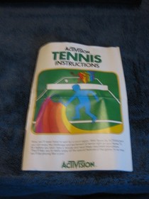 Tennis W/ Box + Manual ATARI 2600 1981 Activision Game Cartridge CIB