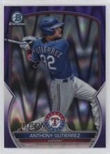 2023 Bowman Chrome Prospects Purple RayWave Refractor /250 Anthony Gutierrez nd3