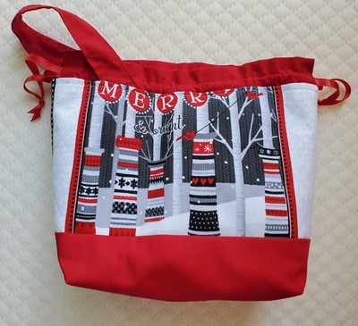 Small Drawstring Project Bag Handmade in USA for Knit Crochet or other projects