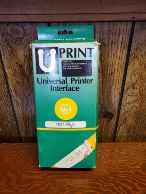 U Print Model A64 - ATARI PARALLEL INTERFACE Computer Adapter - Rare! - CIB