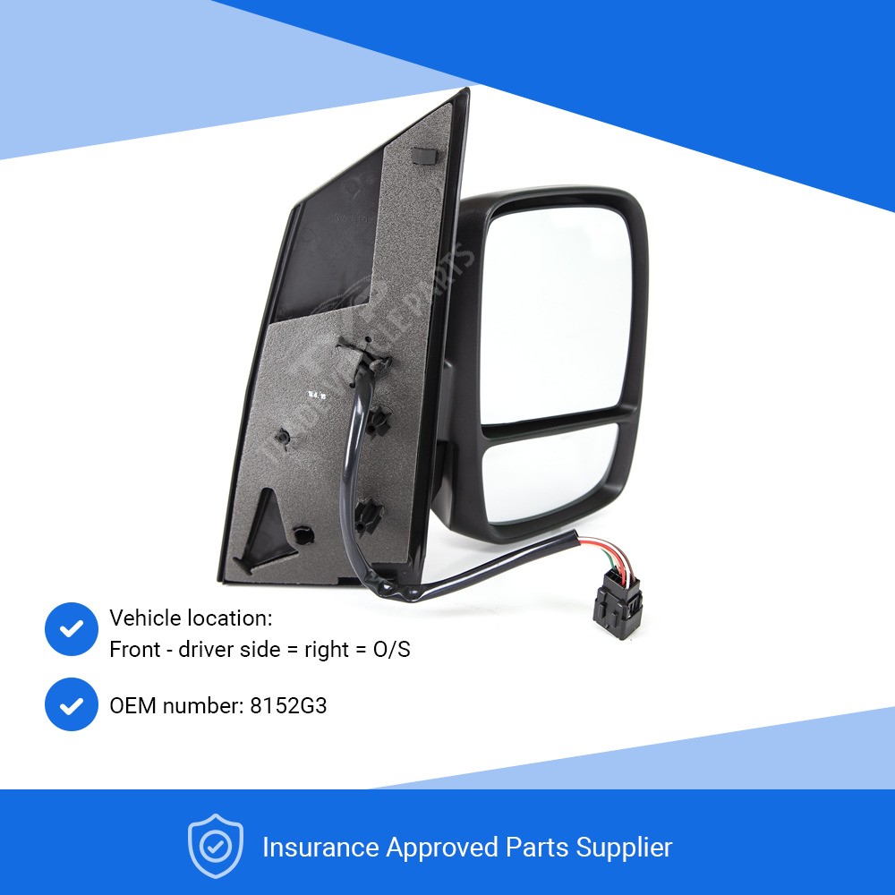 Fits Toyota Pro Ace 2013-2016 Door Wing Mirror Heated Electric Black Driver Side