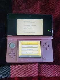 Nintendo 3DS Console (Pink Edition) W/Stylus, Charger and 2GB SD Card - TESTED