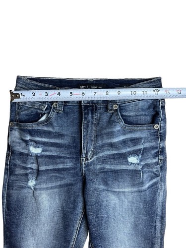 BKE Boys Conner Taper Blue Jeans Size 14 (25x27) Distressed Blue Denim Stretch - Picture 8 of 10