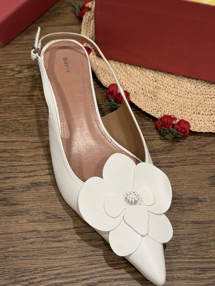 Anthropologie, Maeve Tacones Floral con Cordones, Talla 41 (10 EE. UU.), Nuevos Foto 2 de 4