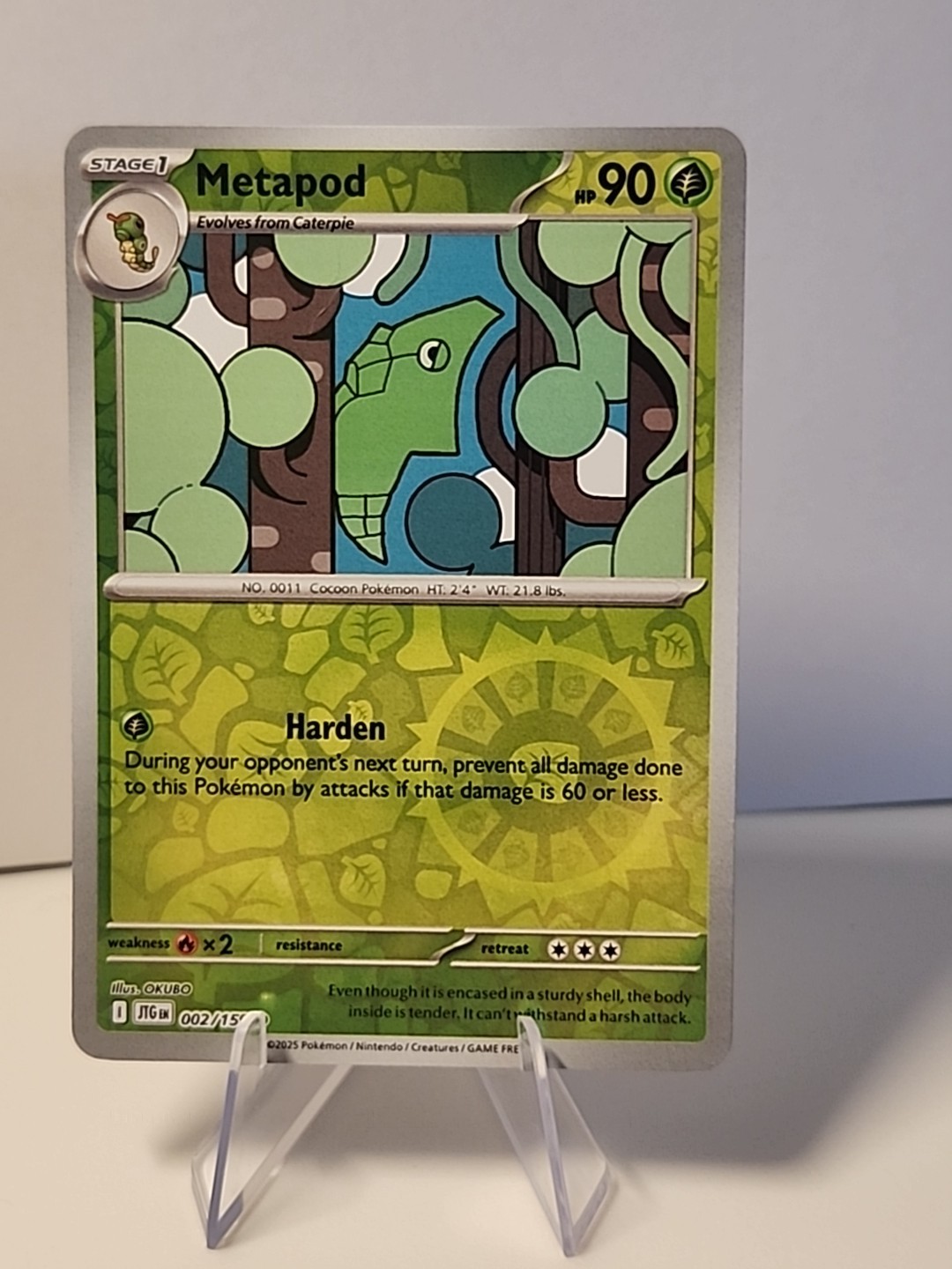 Metapod 002/159 Sv09: Journey Together Reverse Holo Pokémon TCG NM 