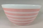 Vintage Pyrex ☆PINK STRIPE☆ # 402 1 1/2 Nesting Mixing Bowl 1960's