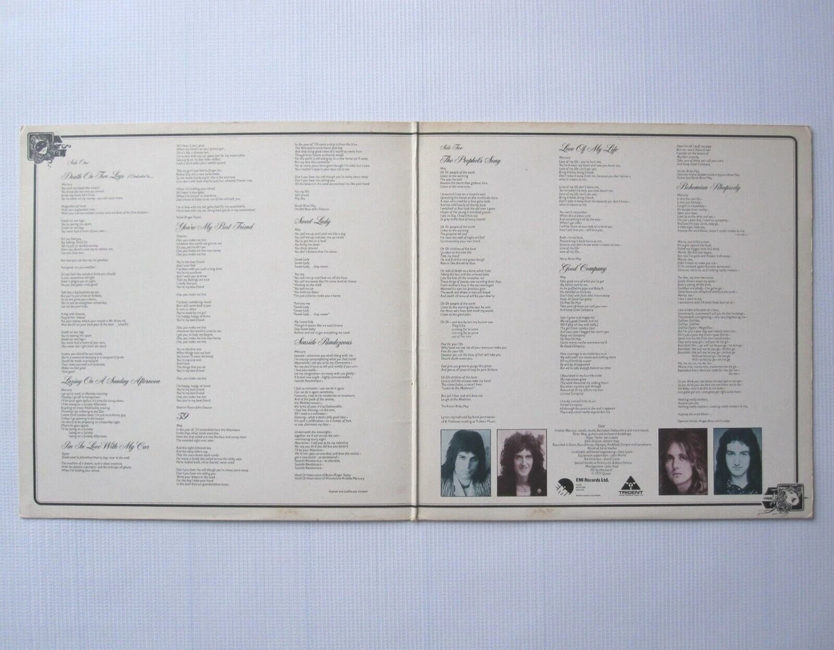 Queen 'A Night At The Opera' 1975 UK First Pressing 12