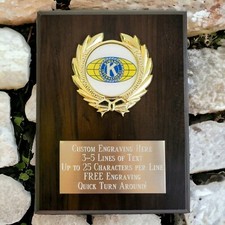 Kiwanis Award Plaque 6x8 Trophy FREE engraving