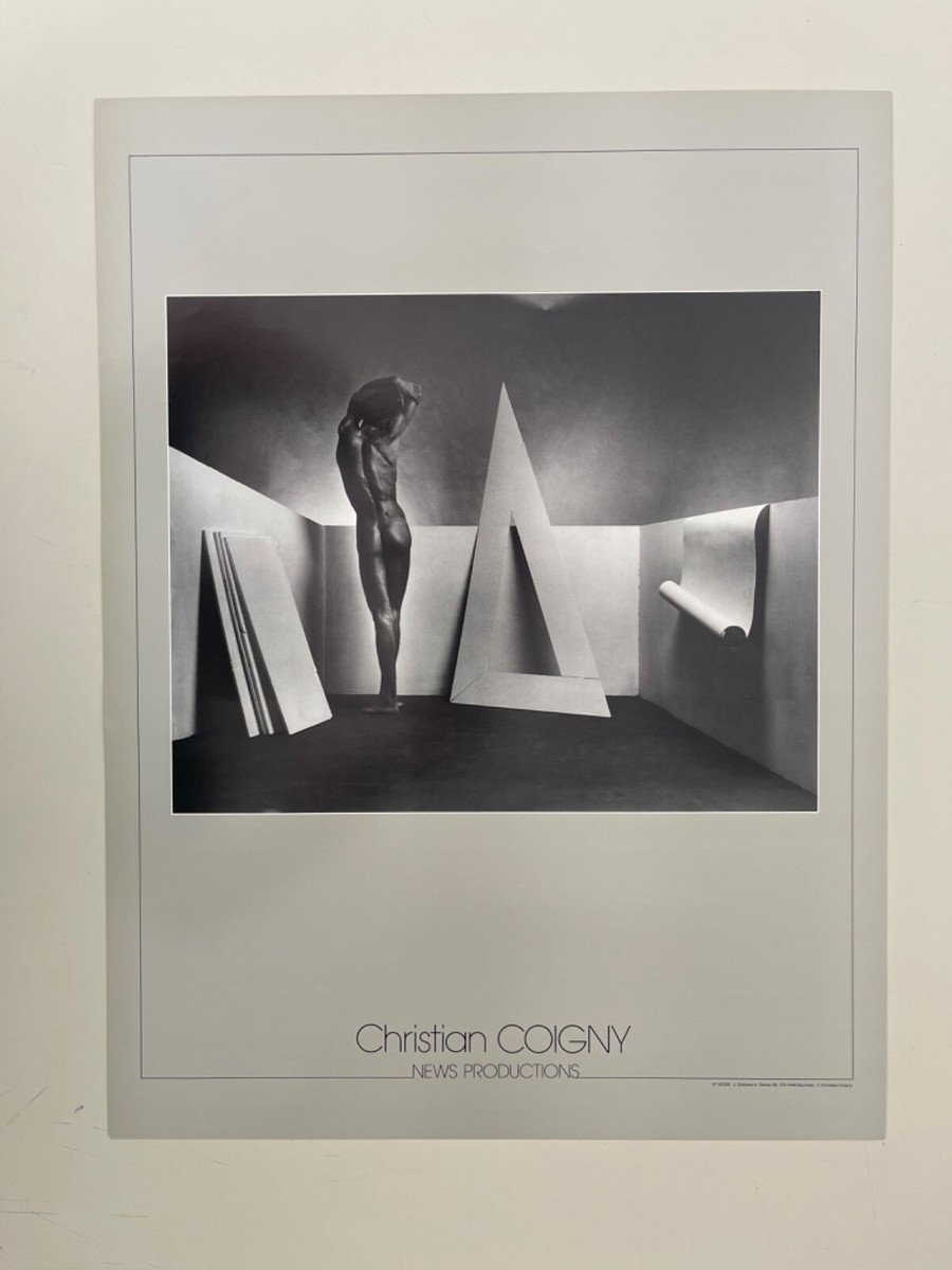 CHRISTIAN COIGNY, MALE MODEL,RARE , AUTHENTIC 1980's ART PRINT
