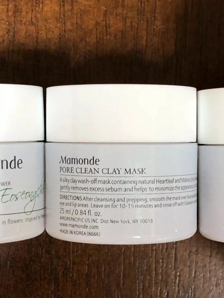 3 X Mamonde Pore Clean Clay Mask 0.84 oz 25ml Each Travel Mini Size ~ New!! ❤️ - Image 3 of 3