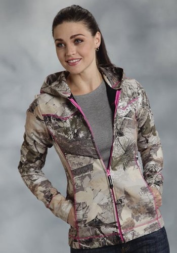 womens pink camo coats