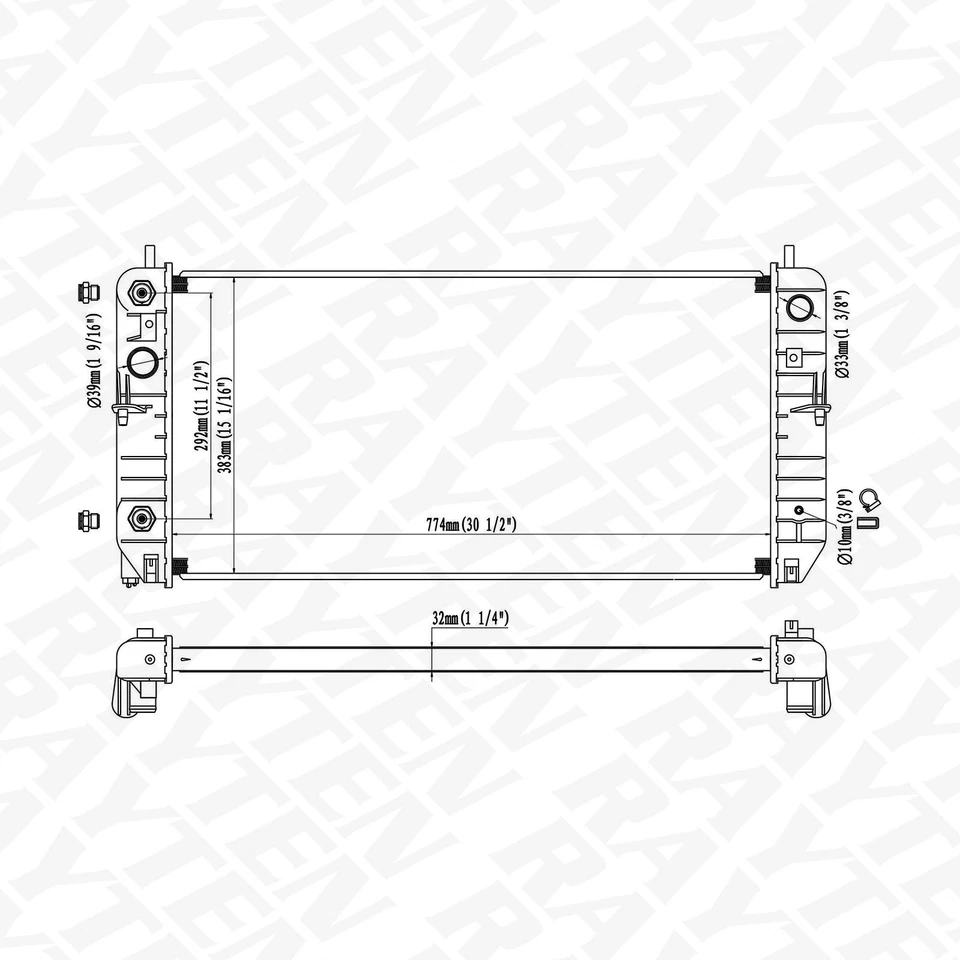 2279 Radiator for Cadillac Seville 1998 - 2000 4.6 V8 STS SLS - Image 2 of 2