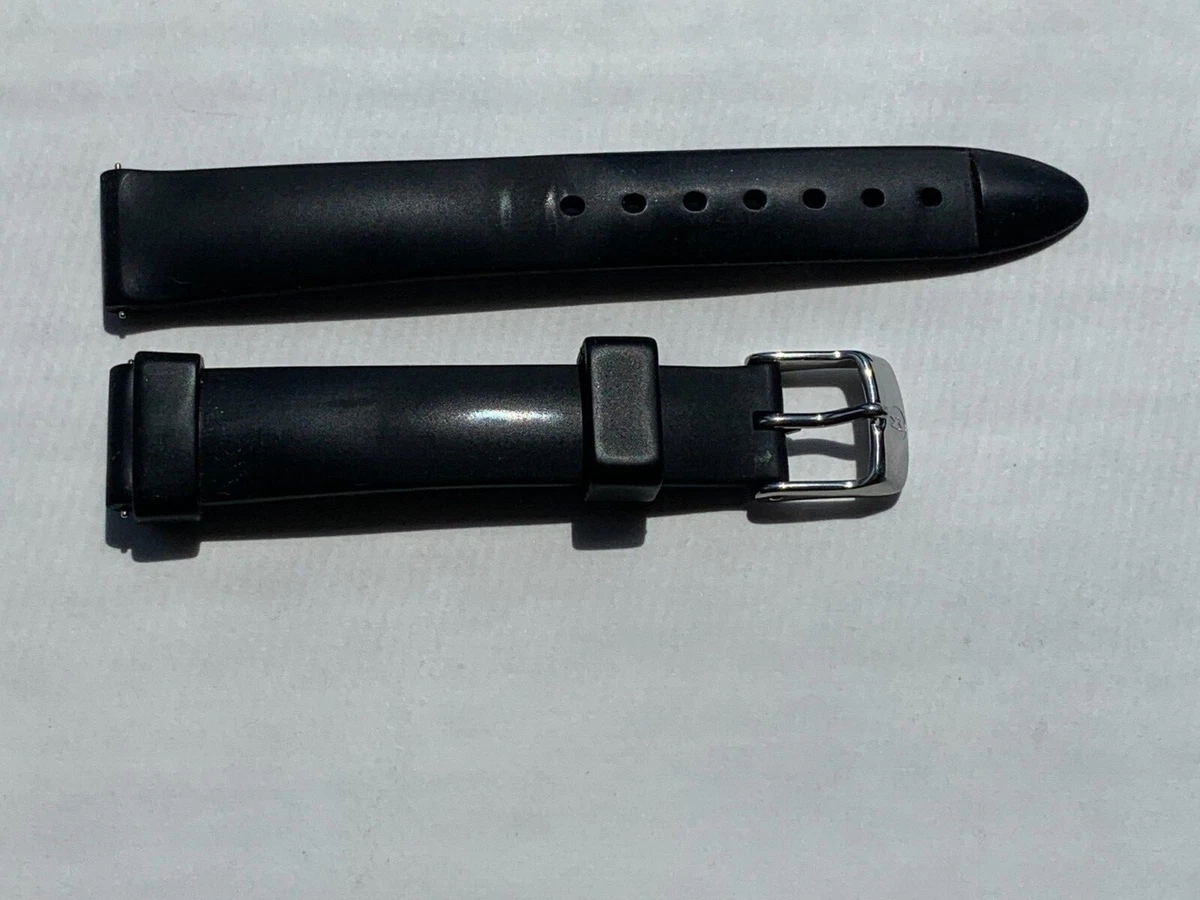 Michele 16mm Black Rubber Watch Strap eBay