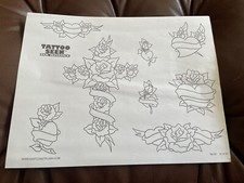 Vintage Tattoo flash art sheet tattoo seen Da Bronx lot 100