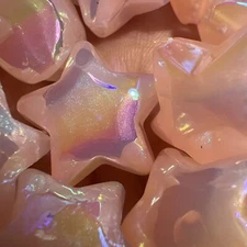 Pink Galaxy 16 Mm Star Bead Glow In The Dark Sky luminous