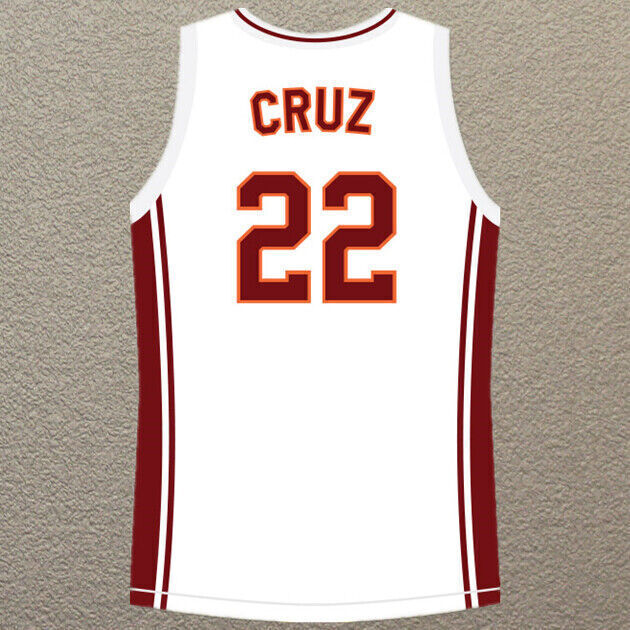 Cruz #22 Richmond Oilers Away Basketball Jersey Coach Custom Names