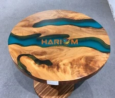 Blue Epoxy Resin River Table Top Living Room Furniture Table Top Home Decorates 