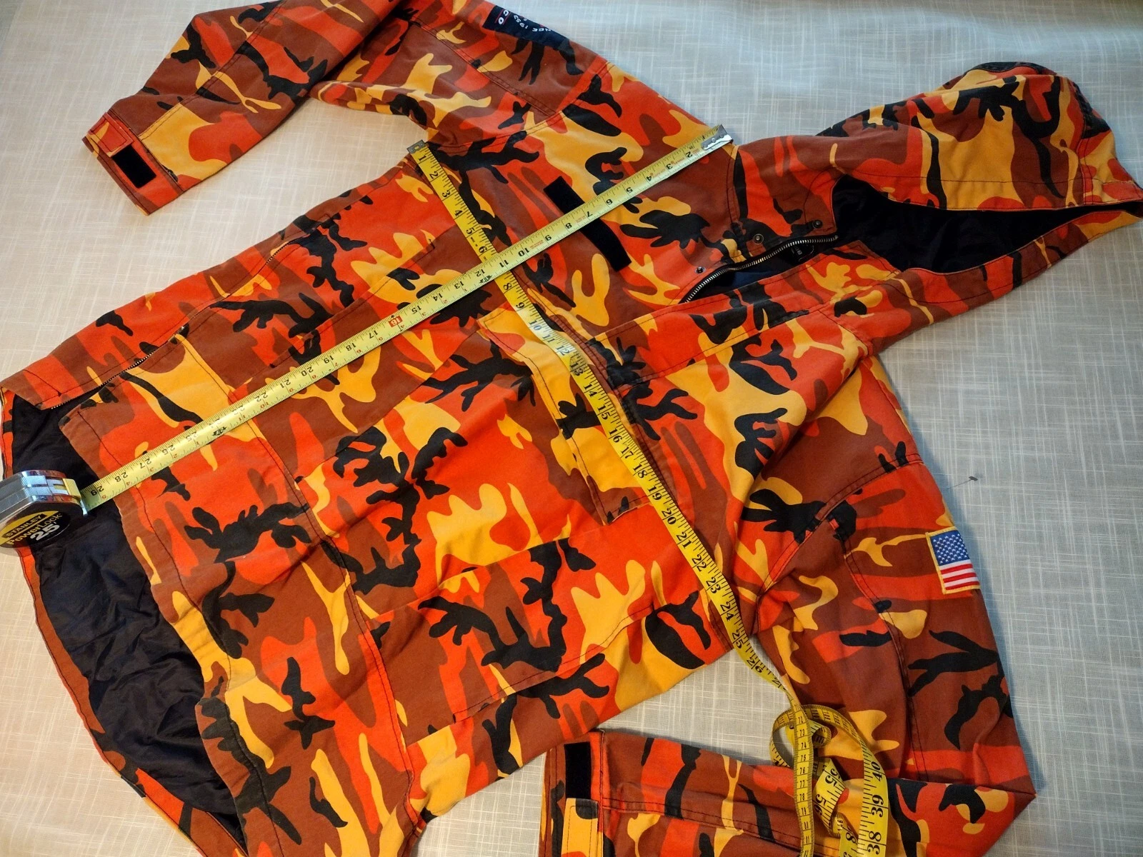 Rothco Off White Giacca Mimetica Resistente Arancione con Tasche con Cappuccio Uomo Taglia XL