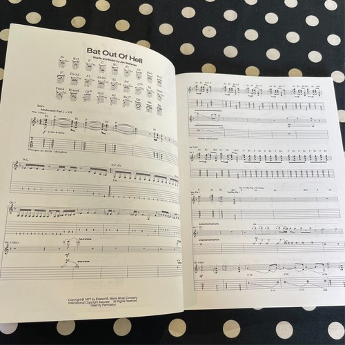 Meatloaf Bat Out of Hell I and II Songbook Tablature Music Lyrics Guitar Piano - Picture 5 of 6