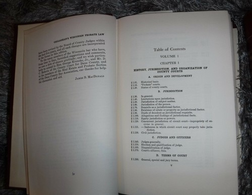 CALAGHAN'S WISCONSIN PROBATE LAW VOL 1-2-3 6TH ED JAMES MACDONALD 1959-1977 - Picture 5 of 7