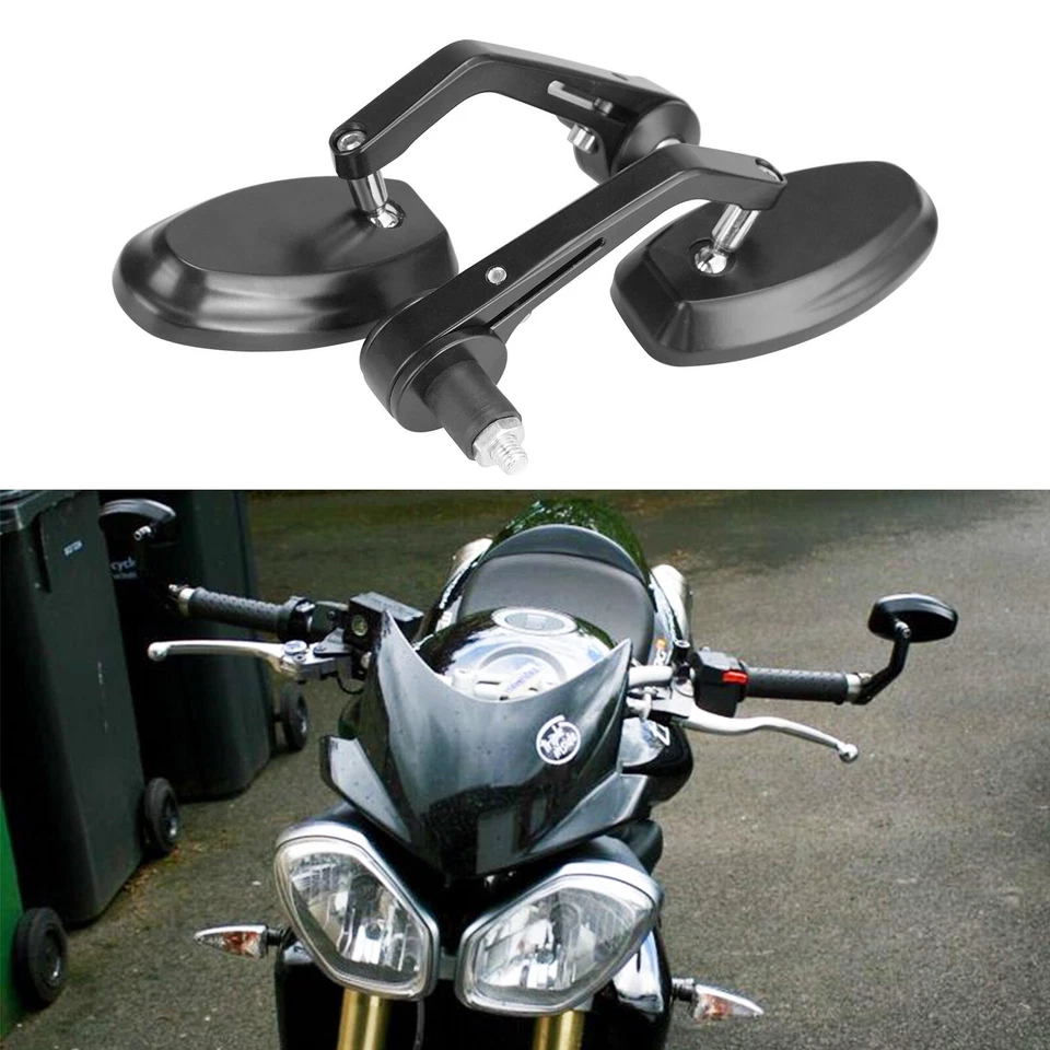 7/8 英寸侧栏镜适用于 2008 - 2018 Triumph Street Triple 675 酒吧端镜 AK — 第 2/4 张图片