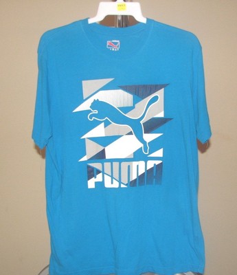 light blue puma shirt