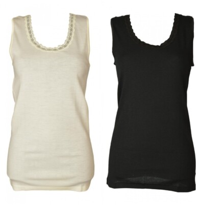 Damen Bluse SPINNE breite Schulter reine Merinowolle mit Spitze Artikel 073092
