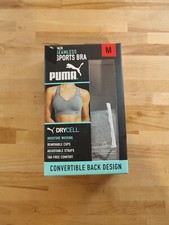 PACK of ONE Puma Performance Ladies' Seamless Adjustable Sports Bra Medium Gray