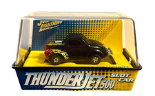 ThunderJet 500 Johnny Lightning Black w/ Flames Willy Gasser Slot Car