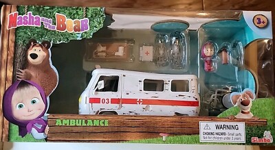 Masha and the Bear Ambulance Toy Playset-Jada Toys-SEALED! NEW ...