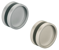 Häfele Débourser Poignée Rond à Coller de Porte Verre Coulissante Argent en