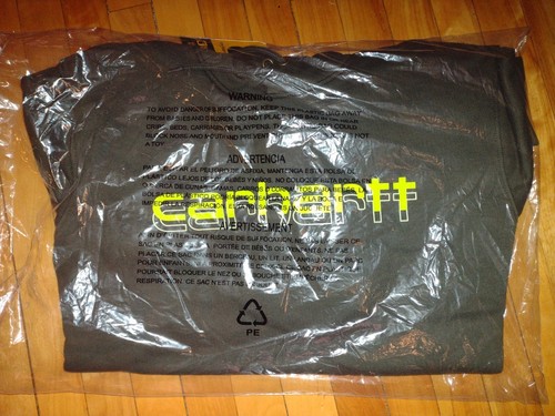 CARHARTT Sweatshirt Rain Defender Hoodie Mens Sz L Tall Midweight LooseFit Black - Picture 3 of 4