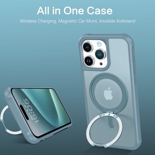 For iPhone 15 Pro Max 6.7" Magsafe Case 360° Rotating Ring Holder Magnetic Cover - Zdjęcie 54 z 58