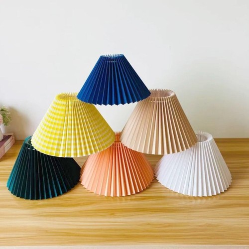 Pleated Lampshade E27 Light Cover Japanese Lamp Shade Fabric Table Lamp Decor - Picture 15 of 35