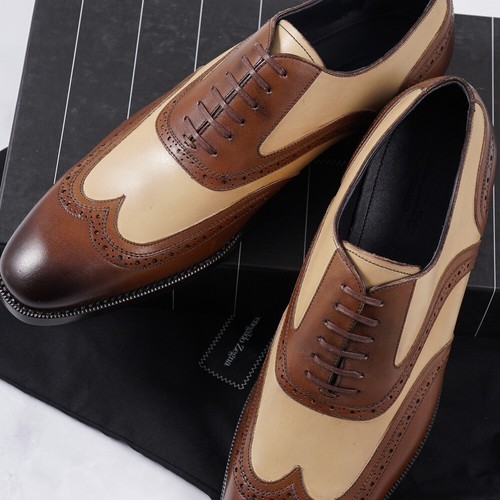 Tan Wingtip Oxfords US 9.5 Dress Shoes 