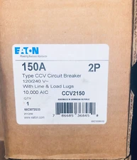 EATON CCV2150 BREAKER 2POLE 150A 120/240V W/LUGS NEW IN BOX READY TO SHIP