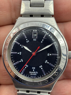 Swatch watch Irony YGS428G Men's Date 37mm Working New battery 2002