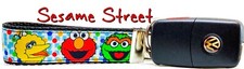 Cartoon characters Key Fob Wristlet Keychain 1" wide Zipper pull Camera strap 