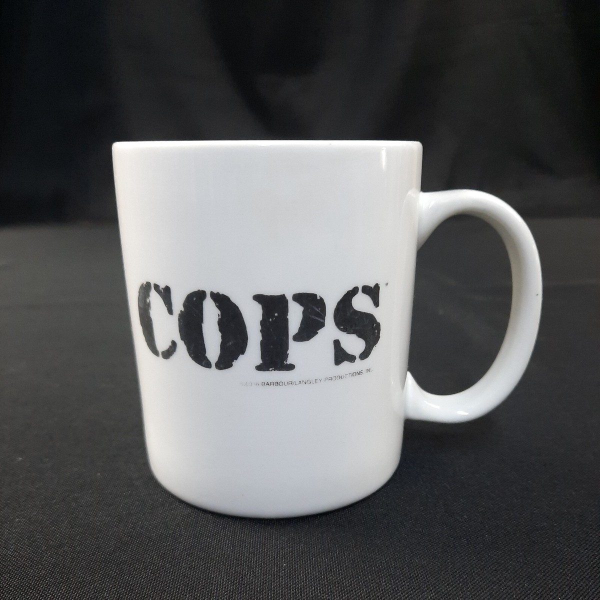 VTG 1996 BARBOUR LANGLEY PRODUCTIONS TV SHOW BAD BOYS COFFEE MUG